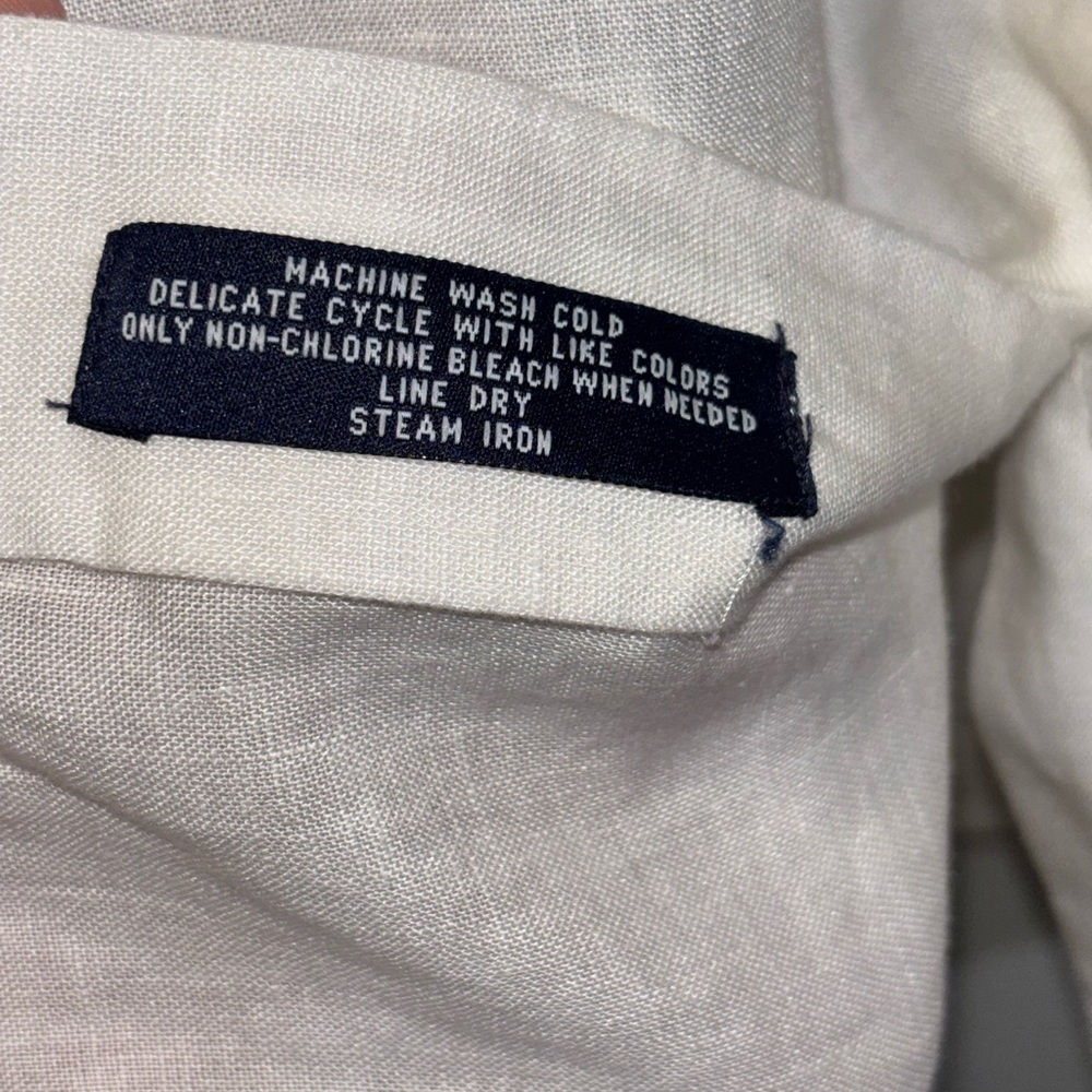 Grant Thomas 100% linen short-sleeve button-down shirt SZ L​​ - Picture 4 of 9